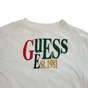 Vtg Guess Big Hit Tshirt S Cream originals‎ american traditional Y2K